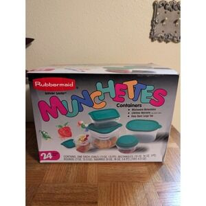 Rubbermaid Servin' Saver Munchettes Plastic Storage Containers 24 Piece Set 1993